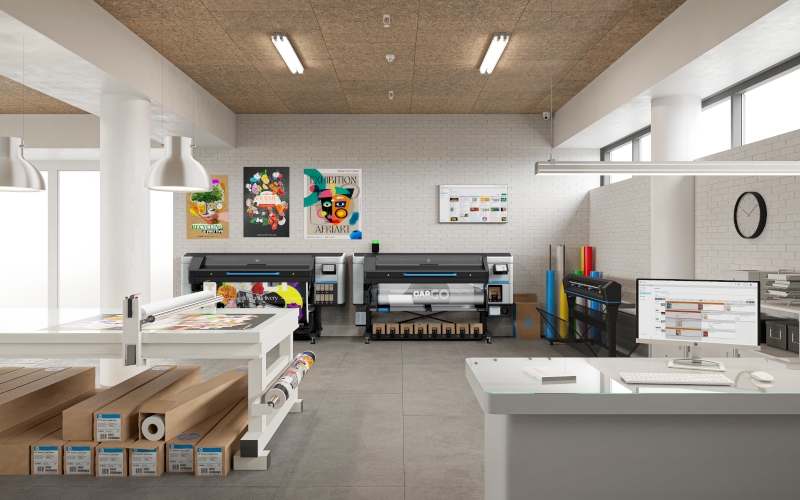 HP Latex 730 and 830 printers in production