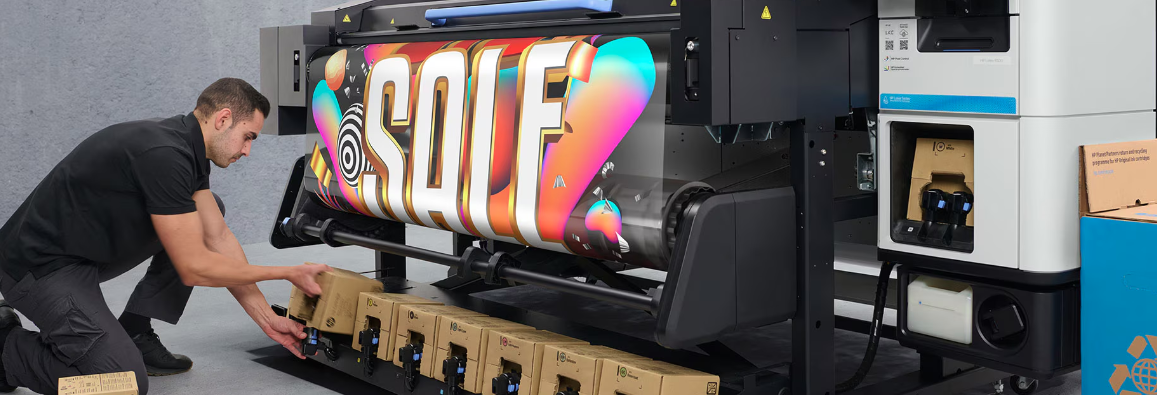 HP large format original ink cartridges and media for HP Latex and DesignJet printers